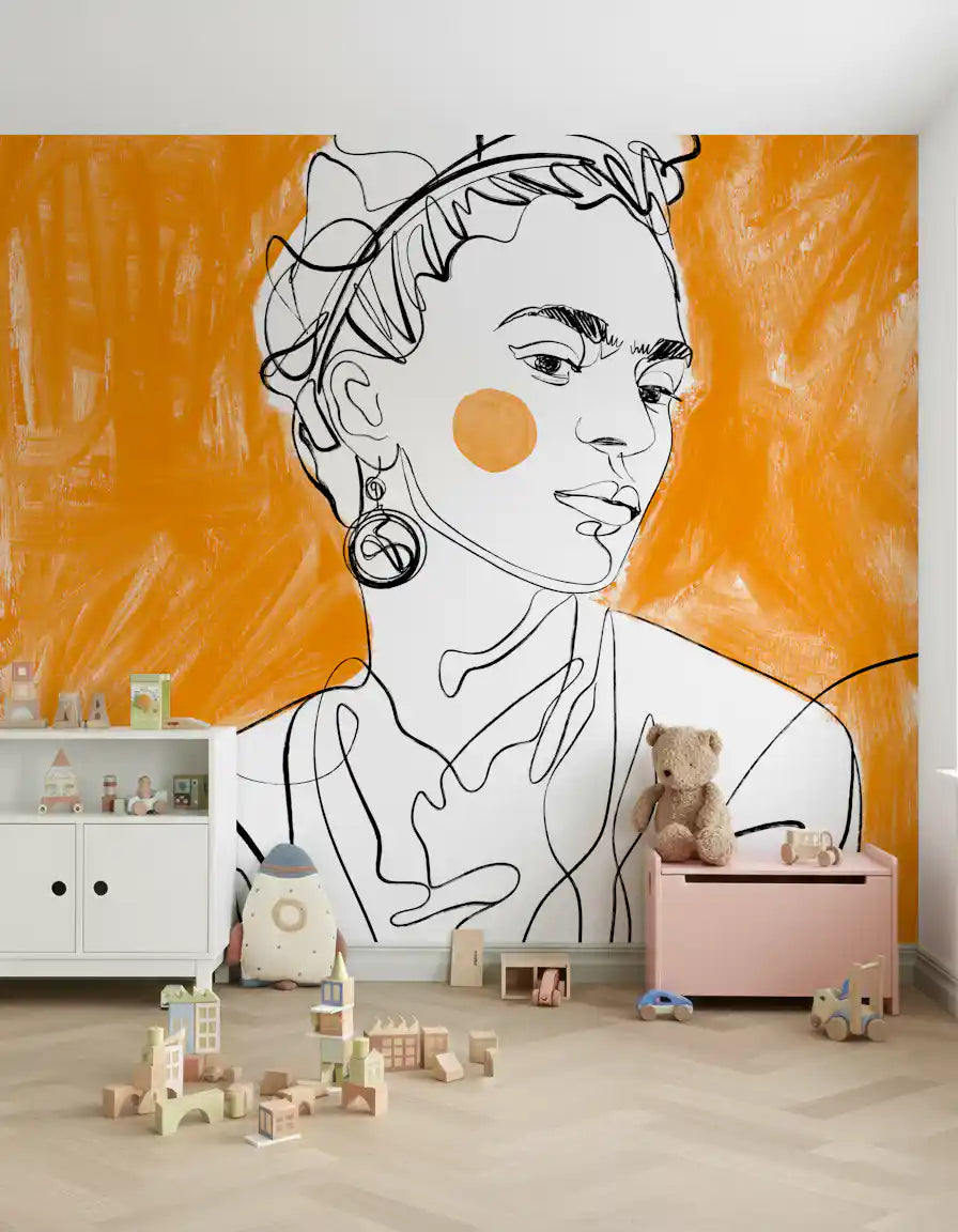 Tangerine Muse Wall Mural