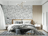Bedroom Cottage Wildflowers wallpaper covering the sloped back area