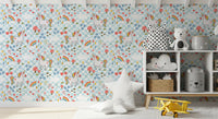 Nursery with the Unicorn Dreams wallpaper paired 