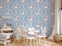A quiet gains gentle character once Nursery Goose Wallpaper goes up.