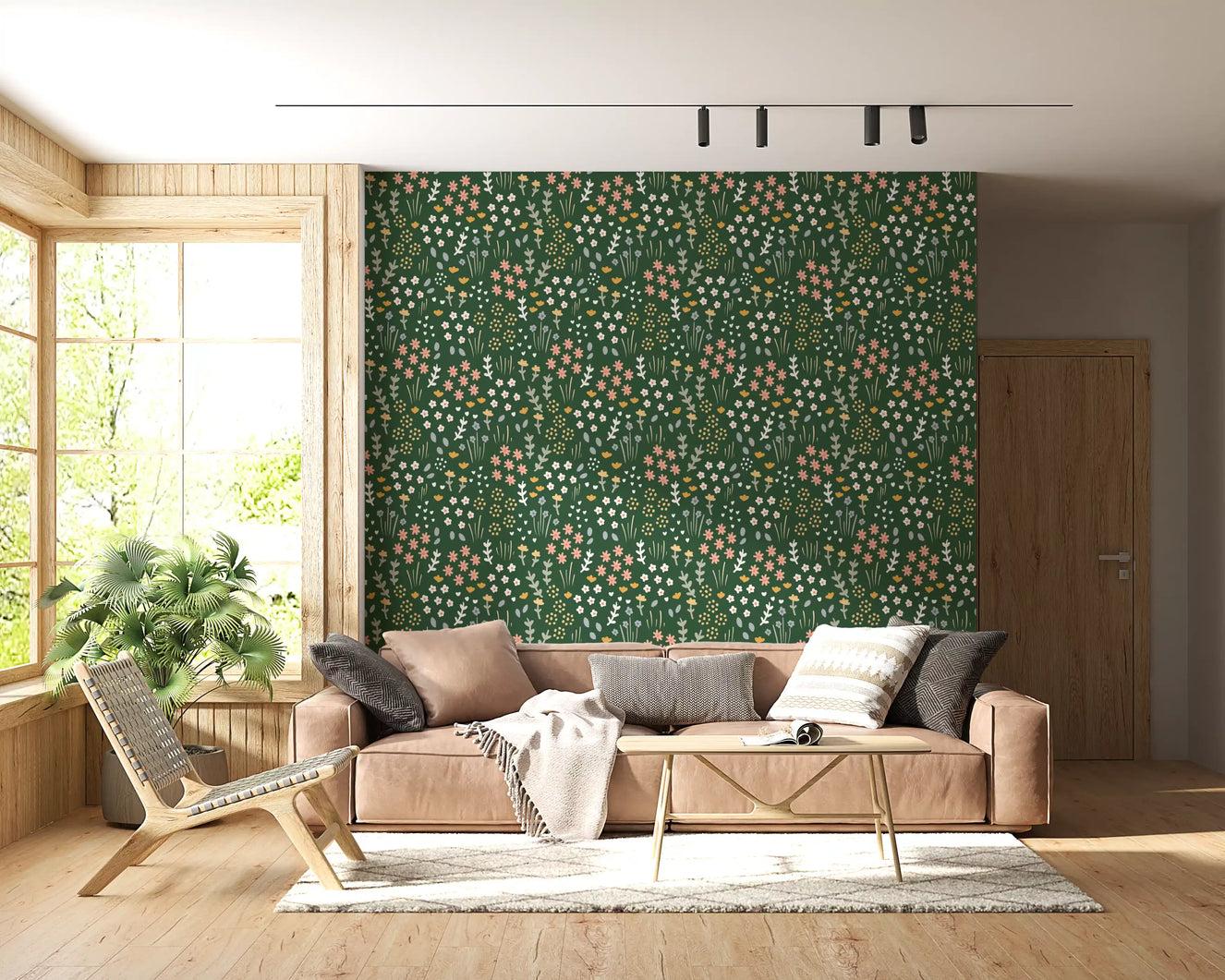 Evergreen Floral Wallpaper⁠