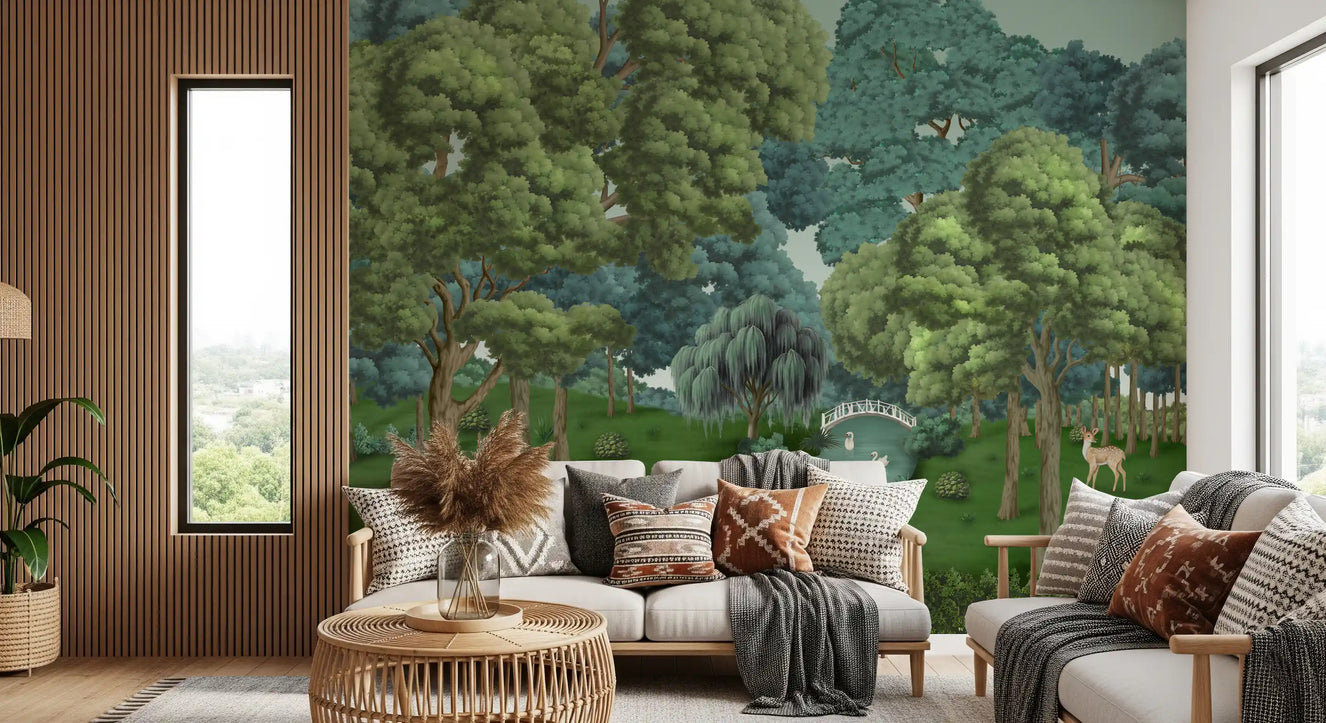 Swan Lake Woodland Wall Mural