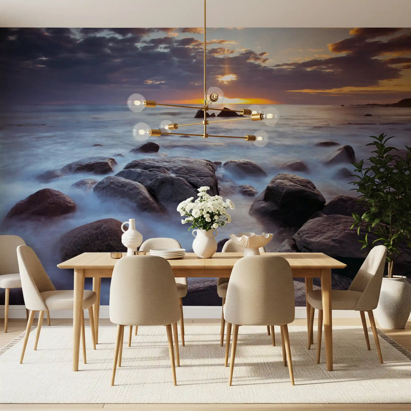 Lofoten's Rocky Coastal Splendor Wall Mural