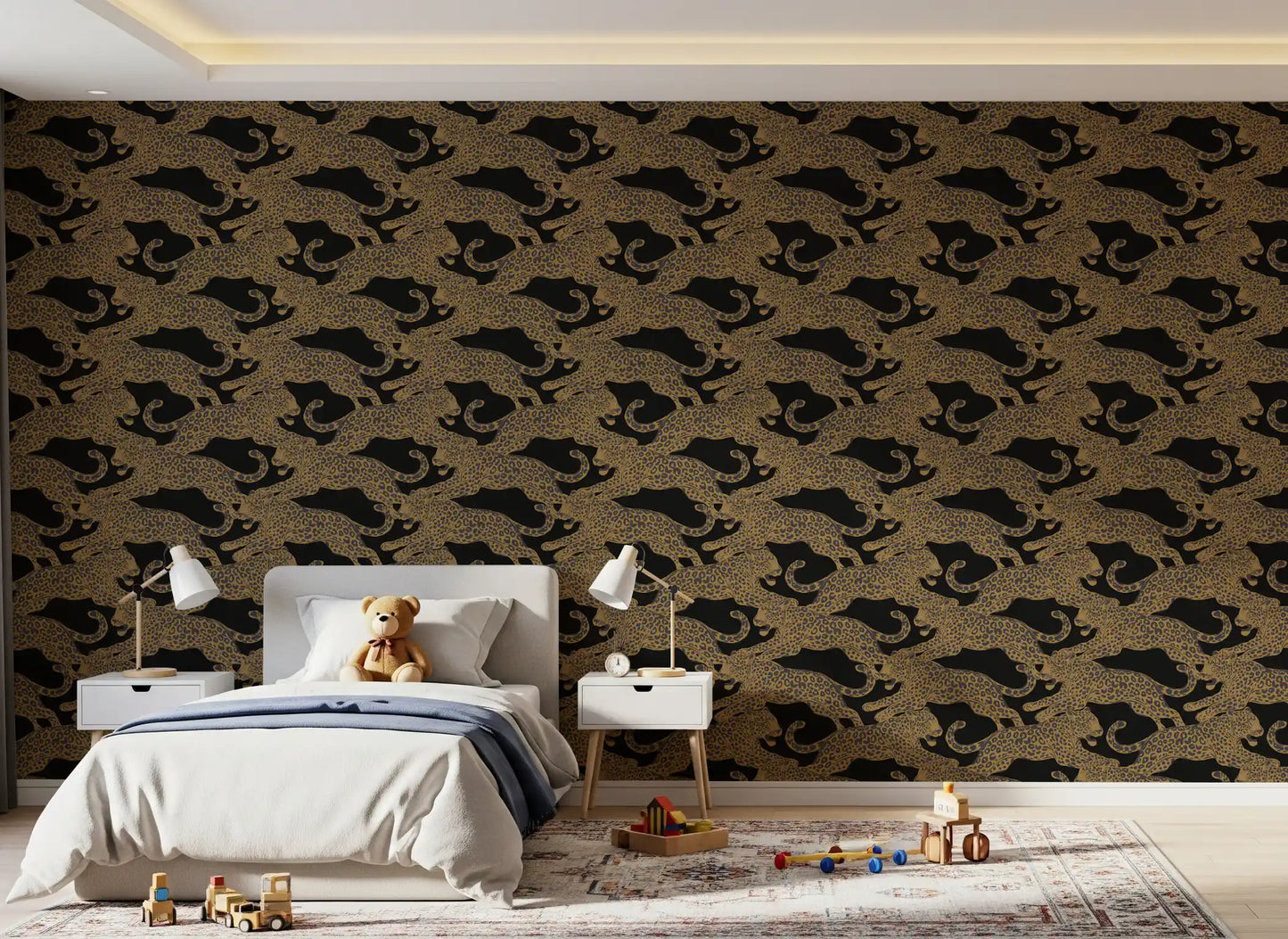 Prowling Leopards Pattern Wallpaper⁠