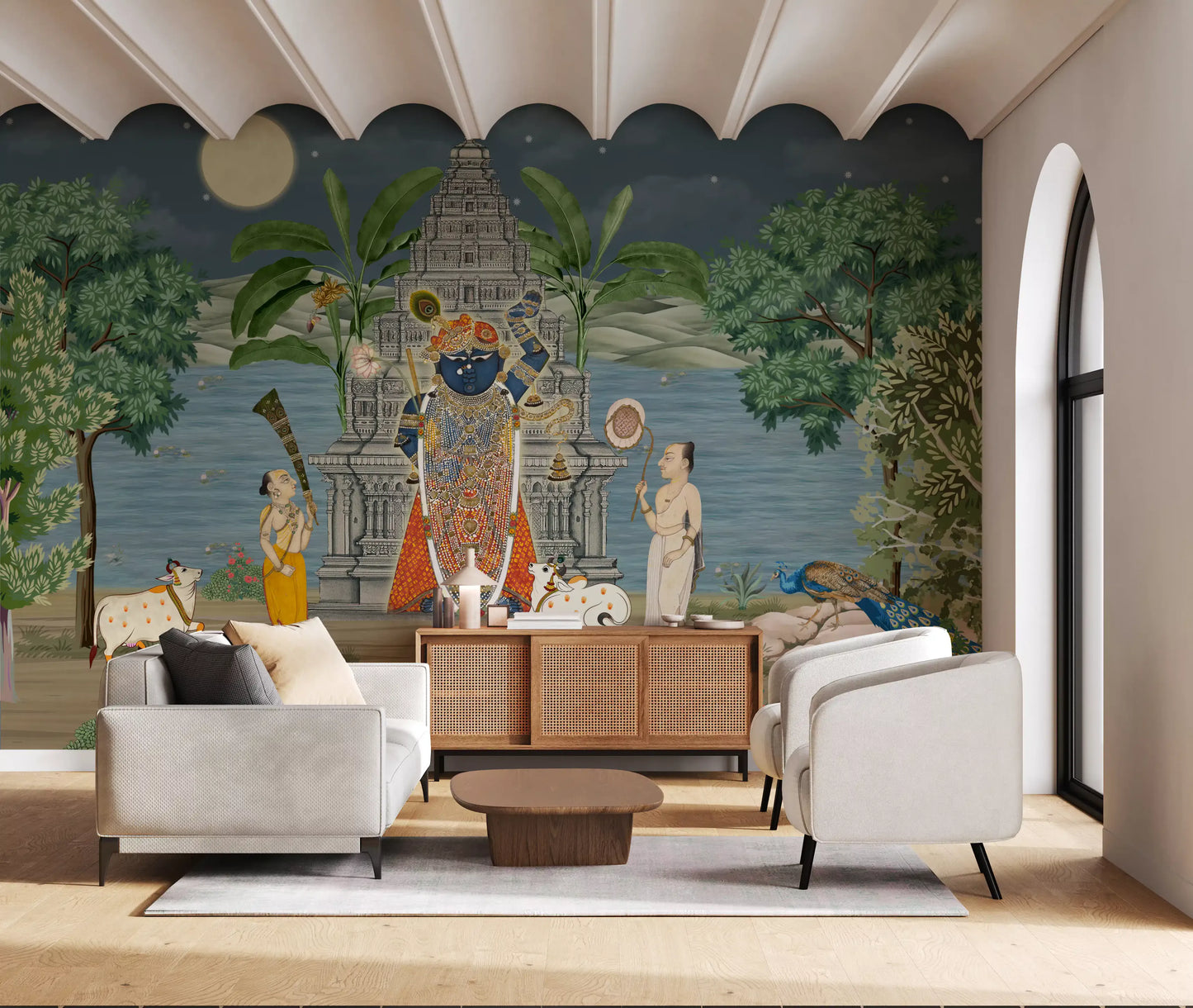Moonlit Divine Realm Wall Mural