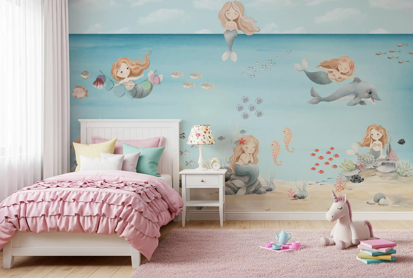 Mermaid Lagoon Dreams Wall Mural