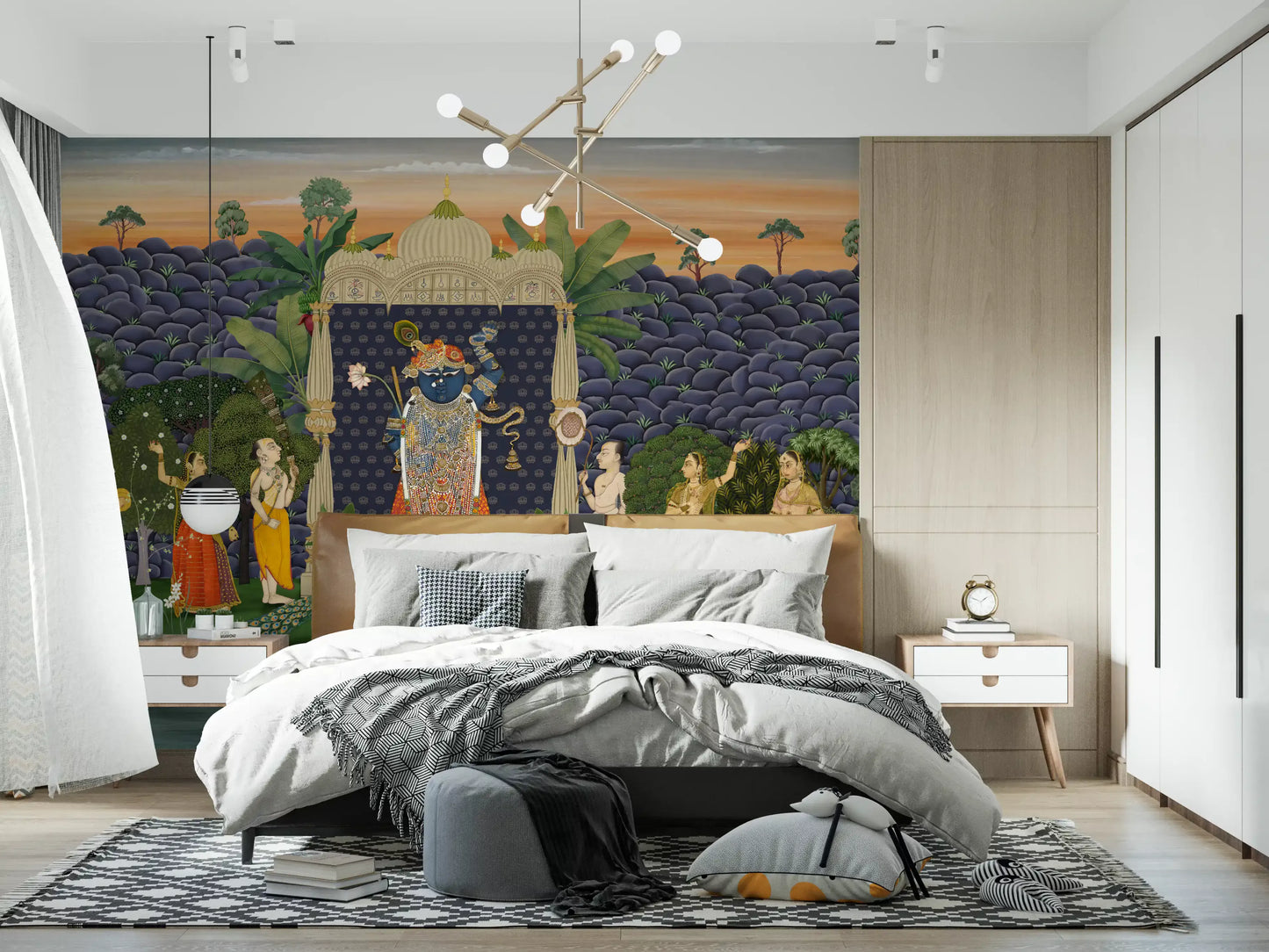 Sacred Garden: Pichwai Serenity Wall Mural