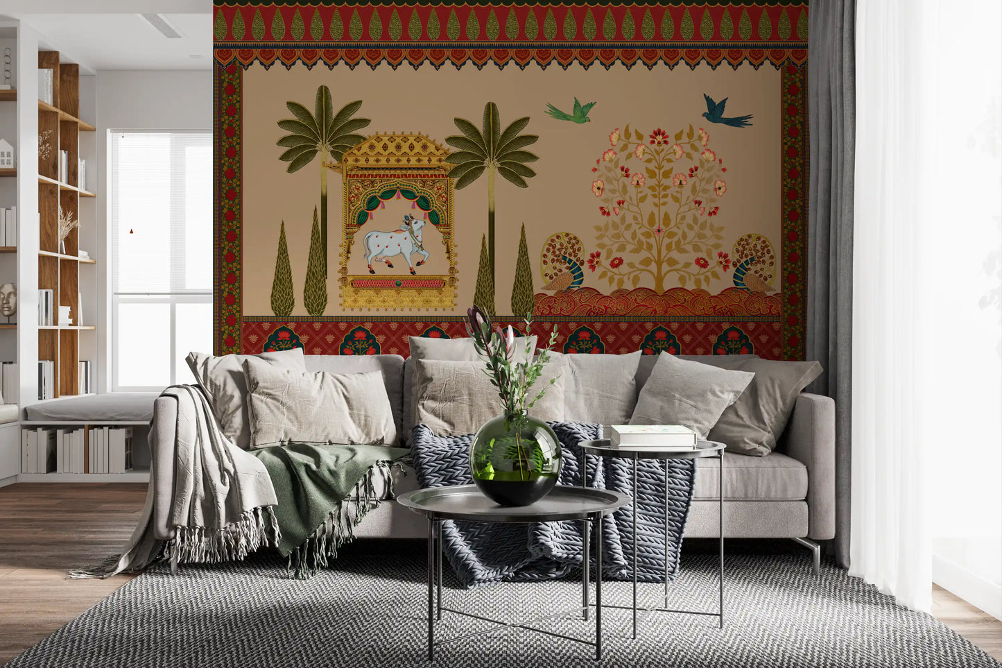 Mughal Garden & Sacred Cow Wall Mural