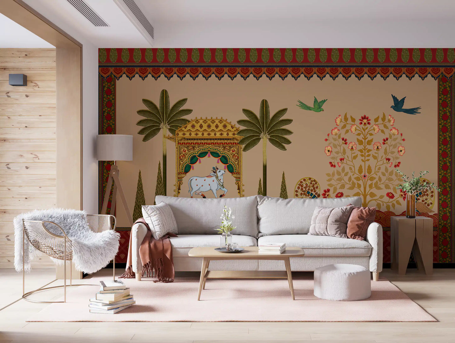 Mughal Garden & Sacred Cow Wall Mural