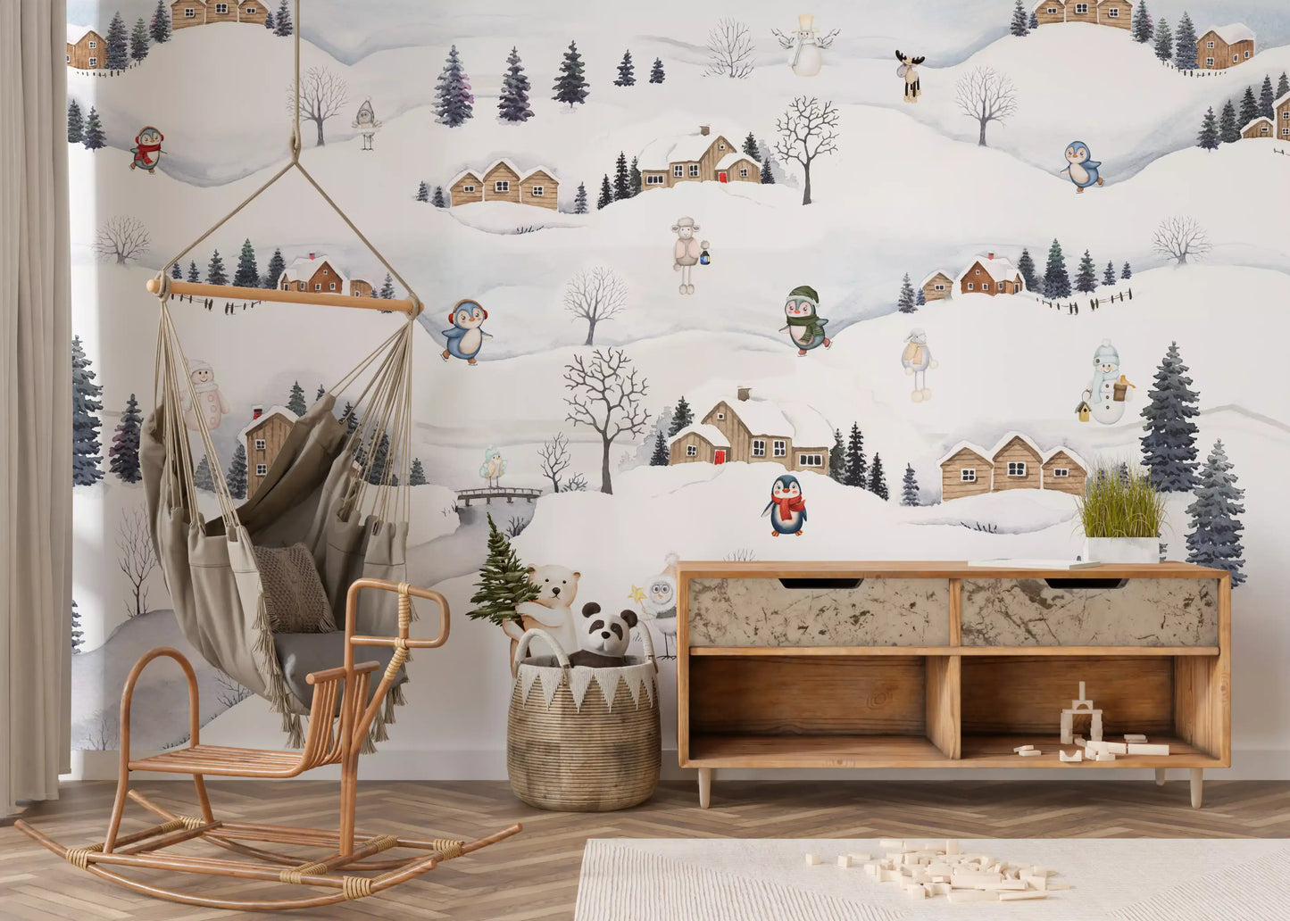 Arctic Village Playtime Wall Mural