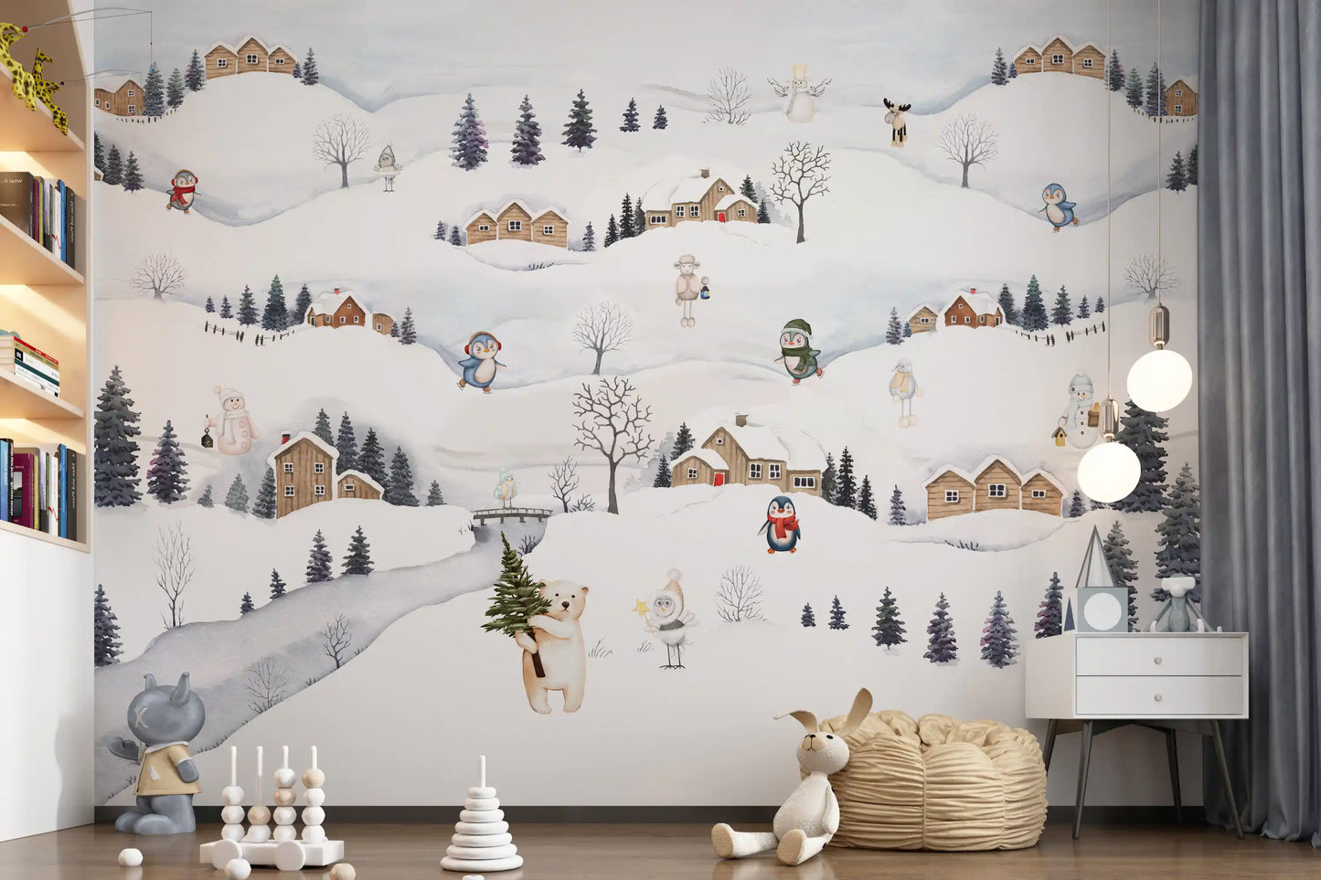 Arctic Village Playtime Wall Mural