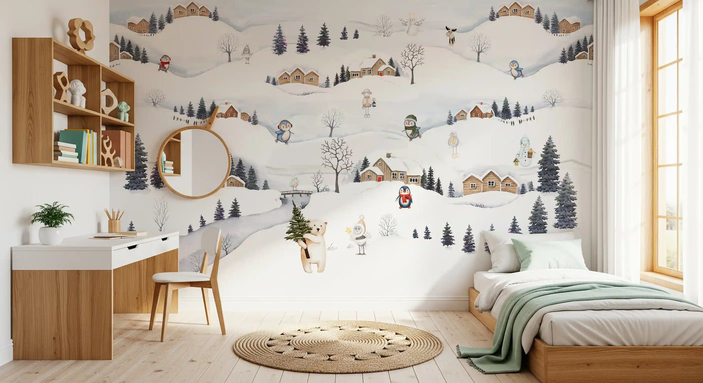 Arctic Village Playtime Wall Mural
