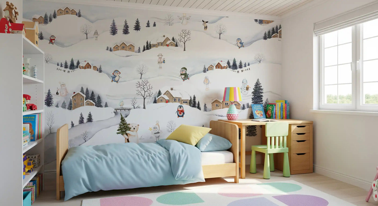 Arctic Village Playtime Wall Mural