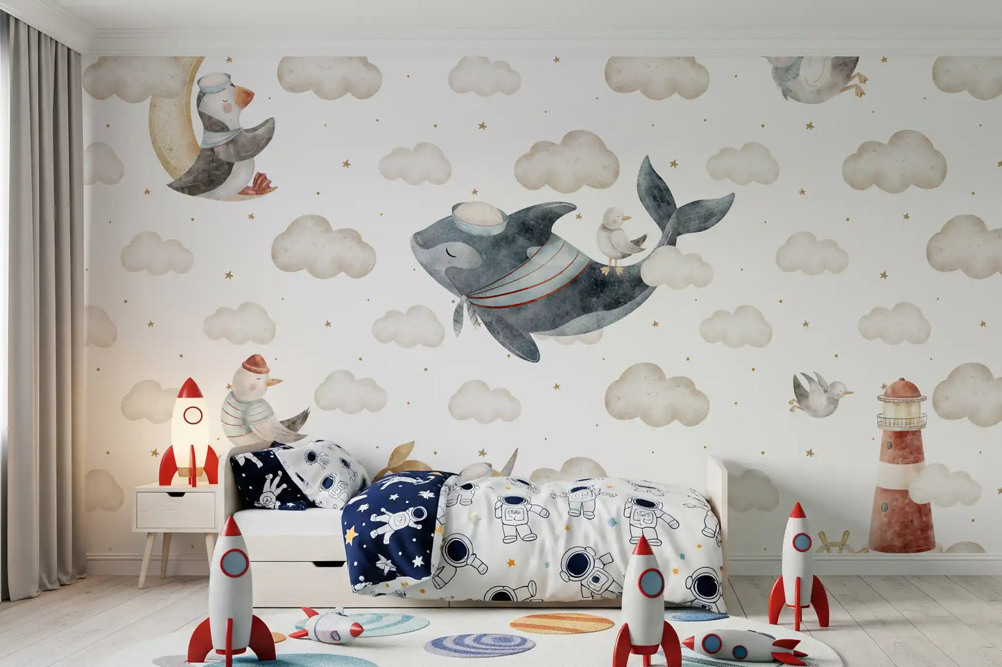 Nautical Cloud Dreams Wall Mural