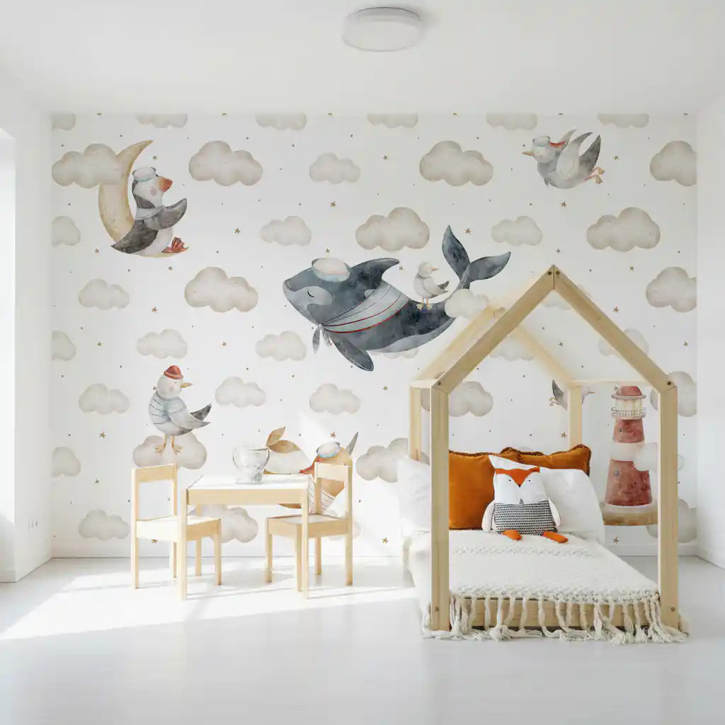 Nautical Cloud Dreams Wall Mural