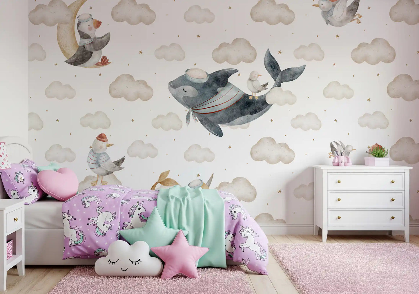 Nautical Cloud Dreams Wall Mural