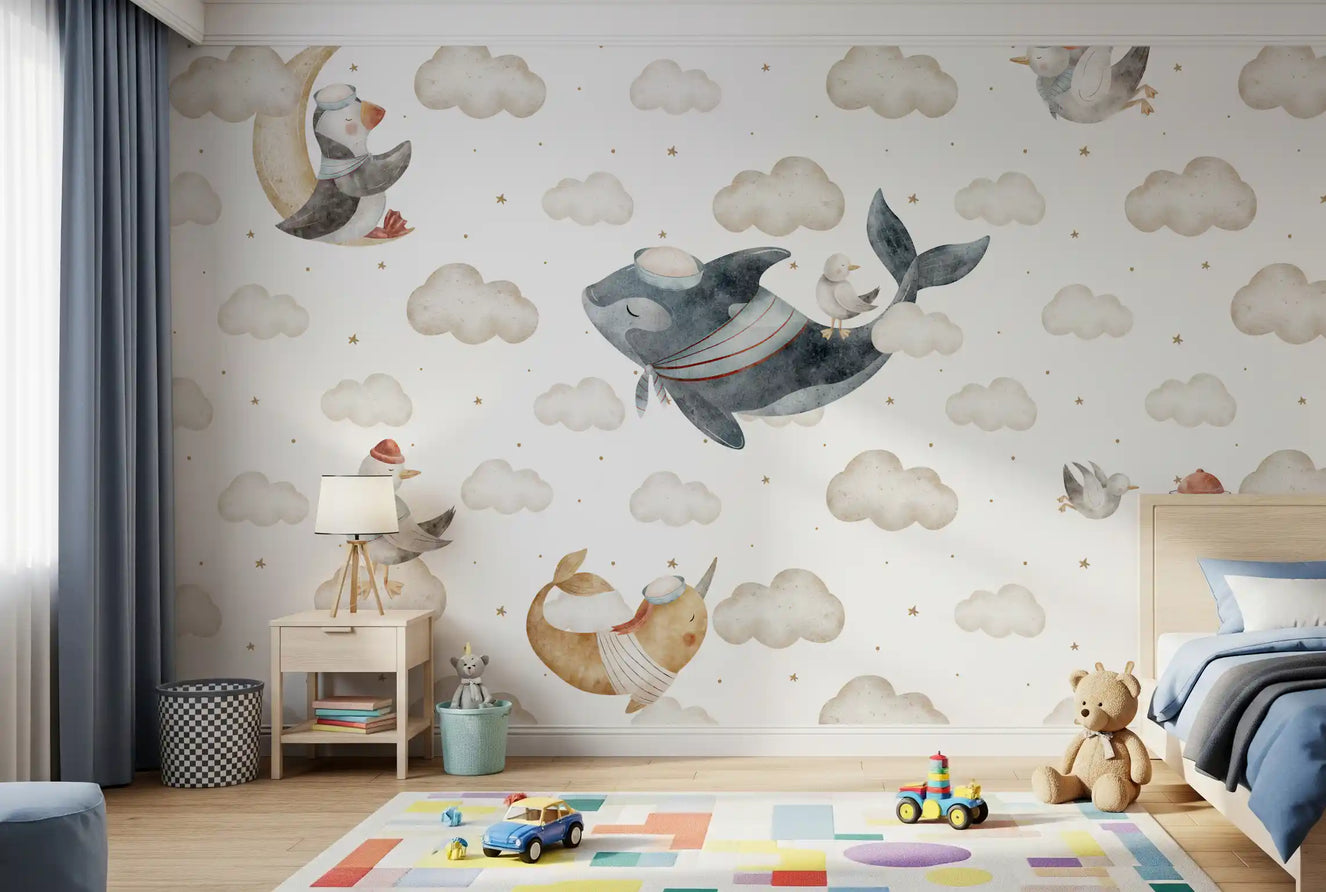 Nautical Cloud Dreams Wall Mural