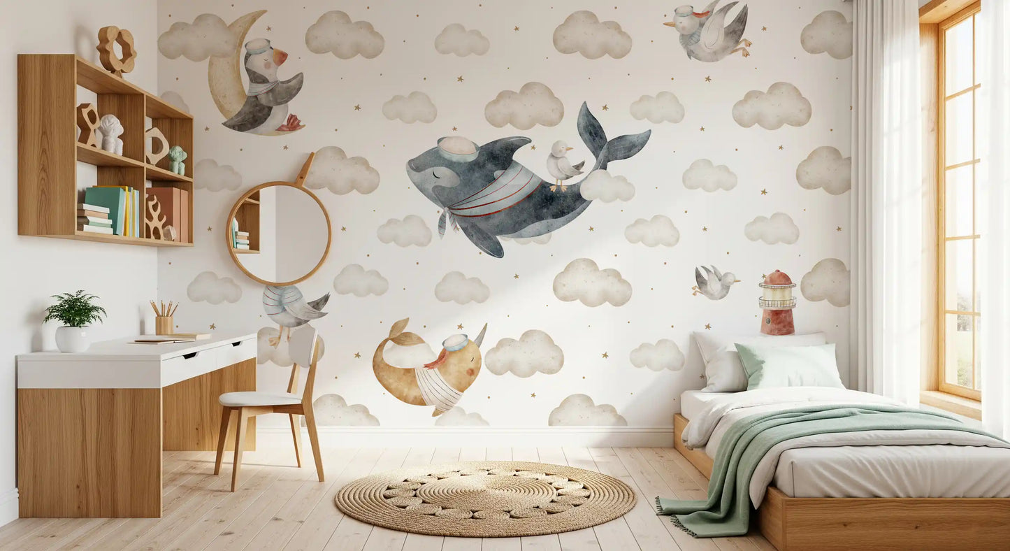 Nautical Cloud Dreams Wall Mural