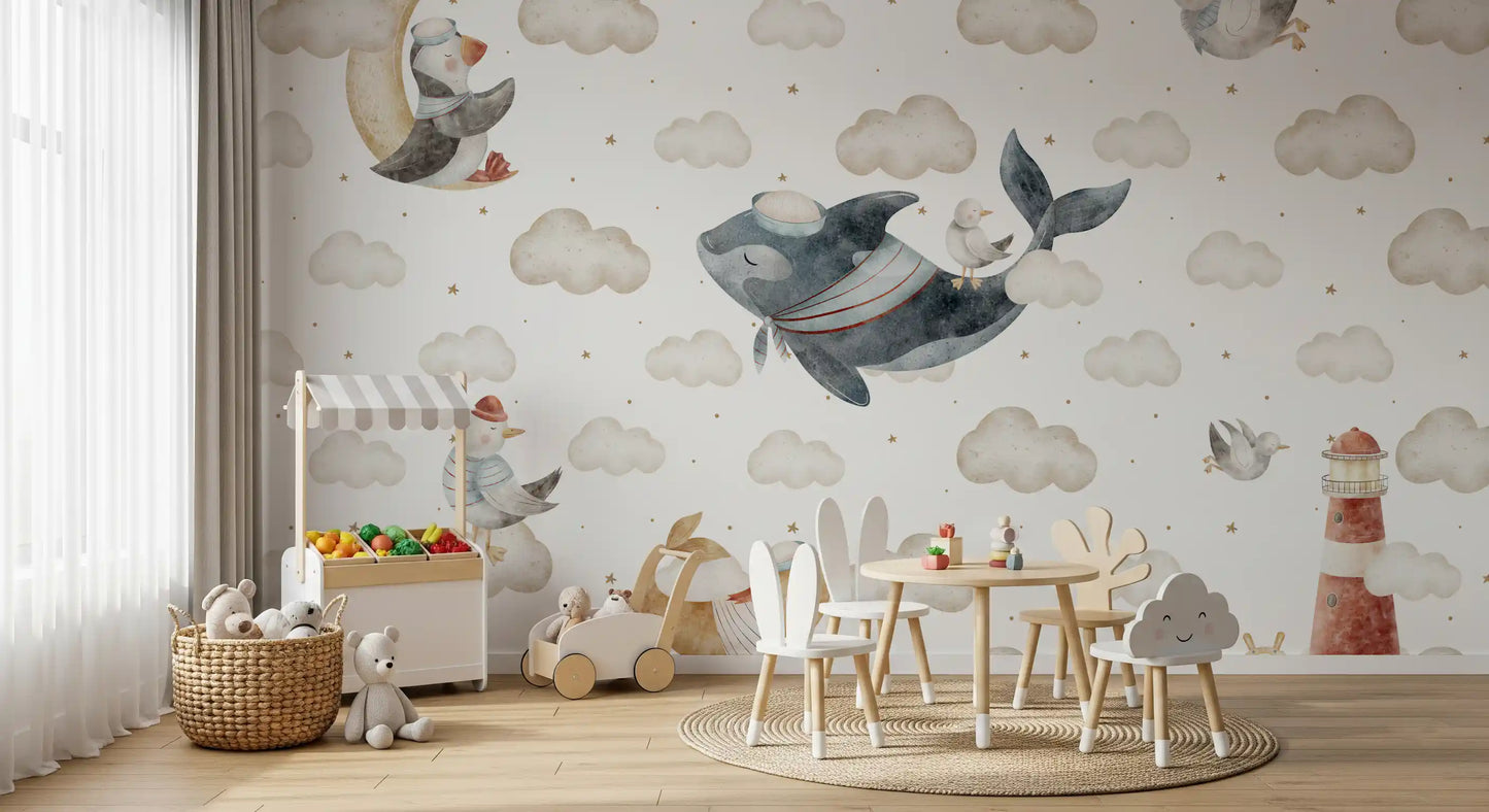 Nautical Cloud Dreams Wall Mural