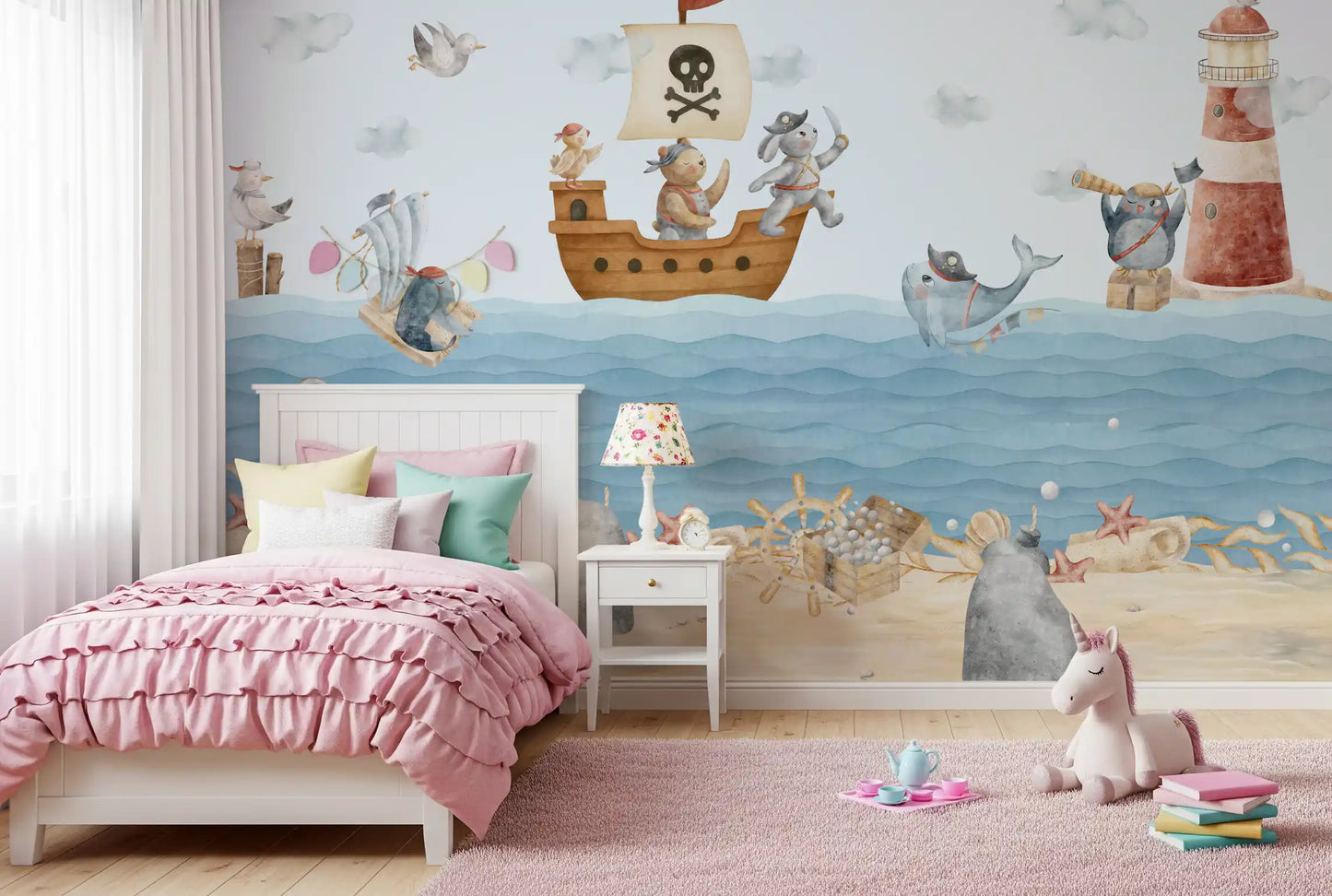 Nautical Friends Ahoy! Wall Mural