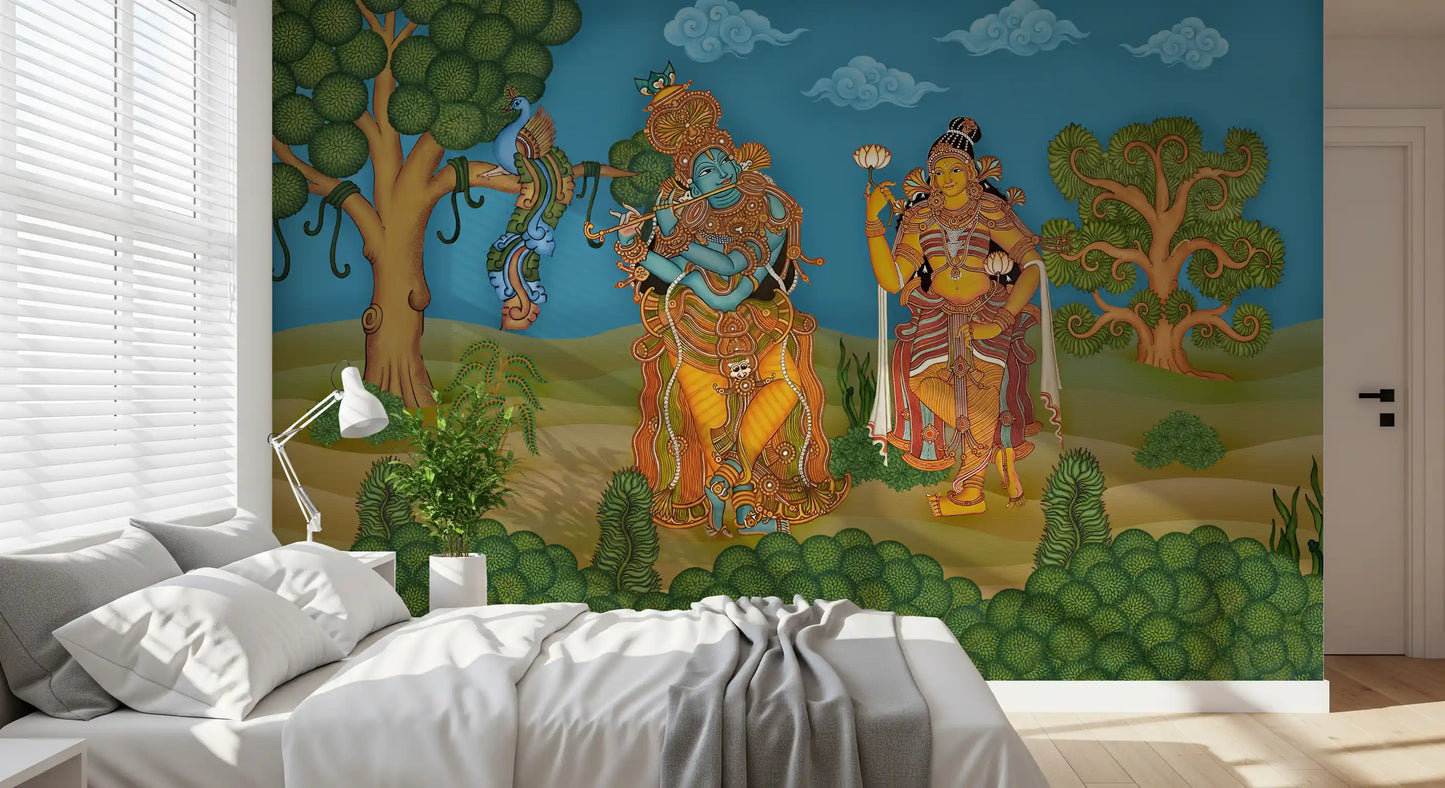 Divine Melody & Lotus Bloom Wall Mural