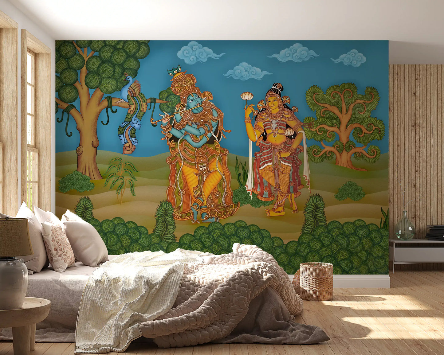 Divine Melody & Lotus Bloom Wall Mural