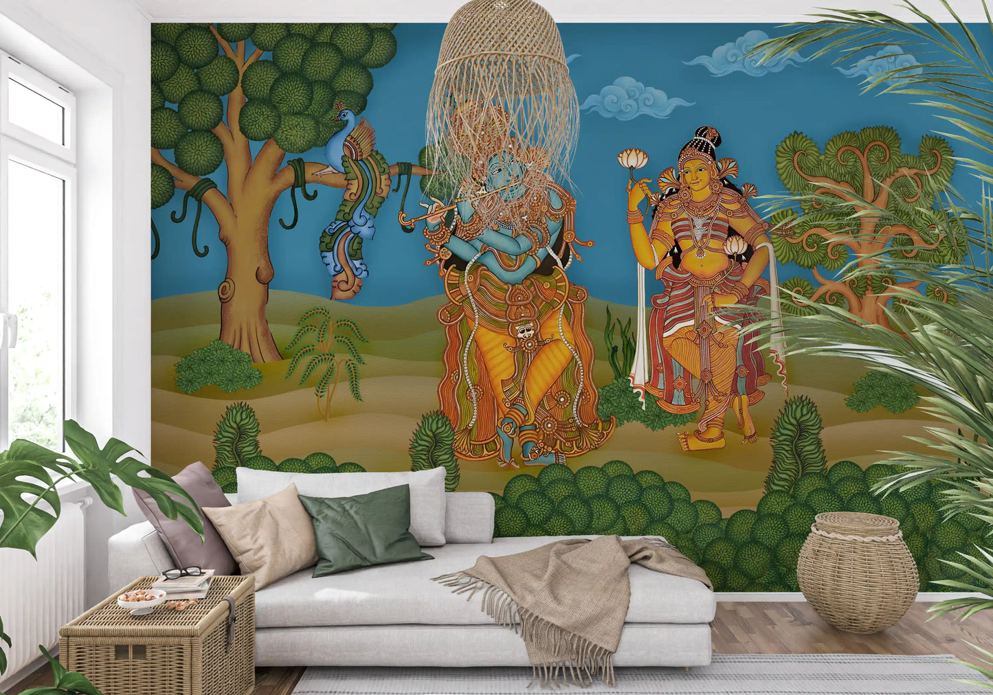 Divine Melody & Lotus Bloom Wall Mural