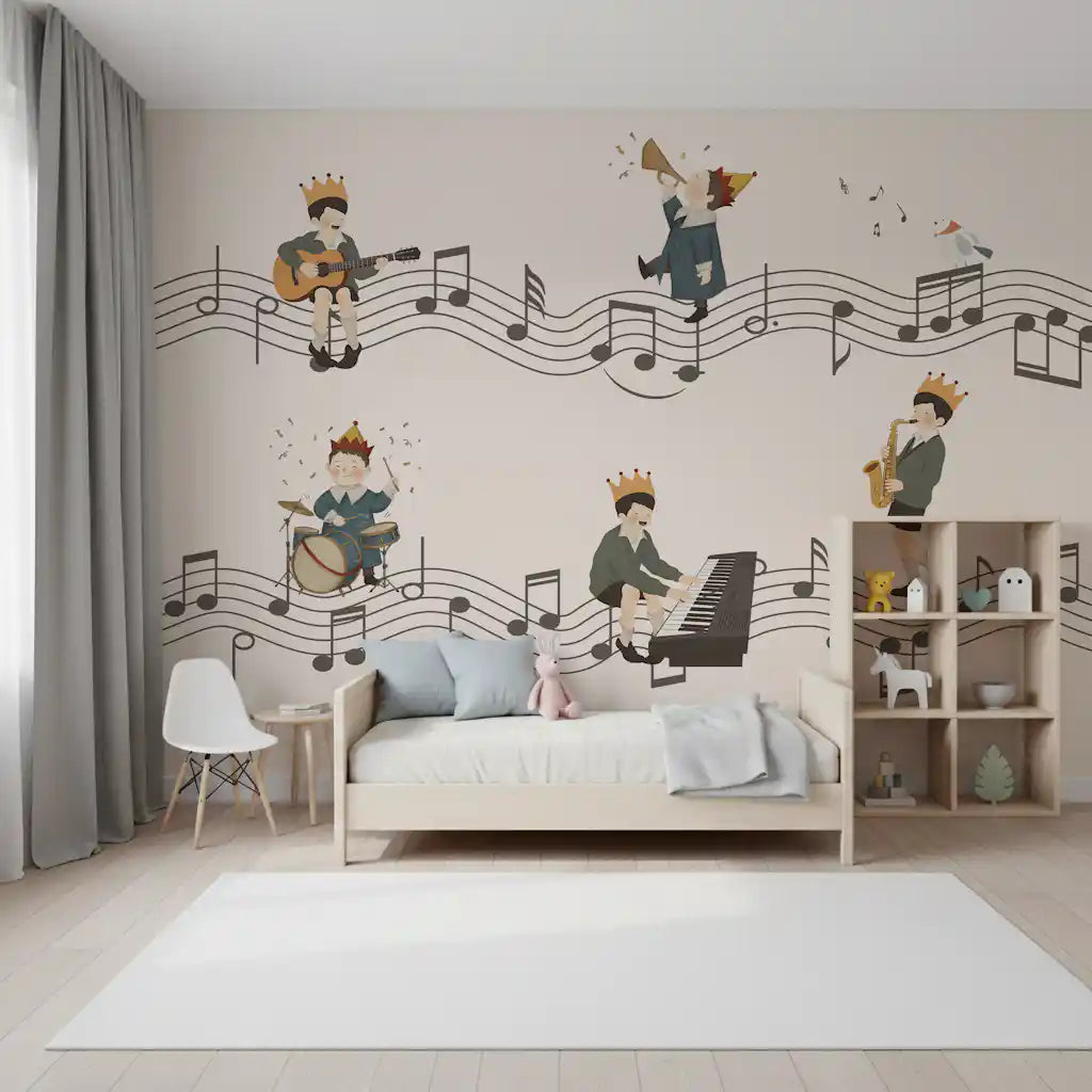 Whimsical Melody Makers Wall Mural