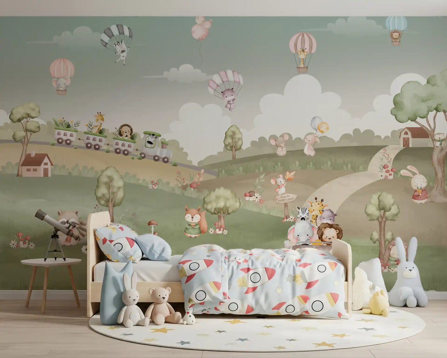 Whimsical Woodland Adventure Wall Mural