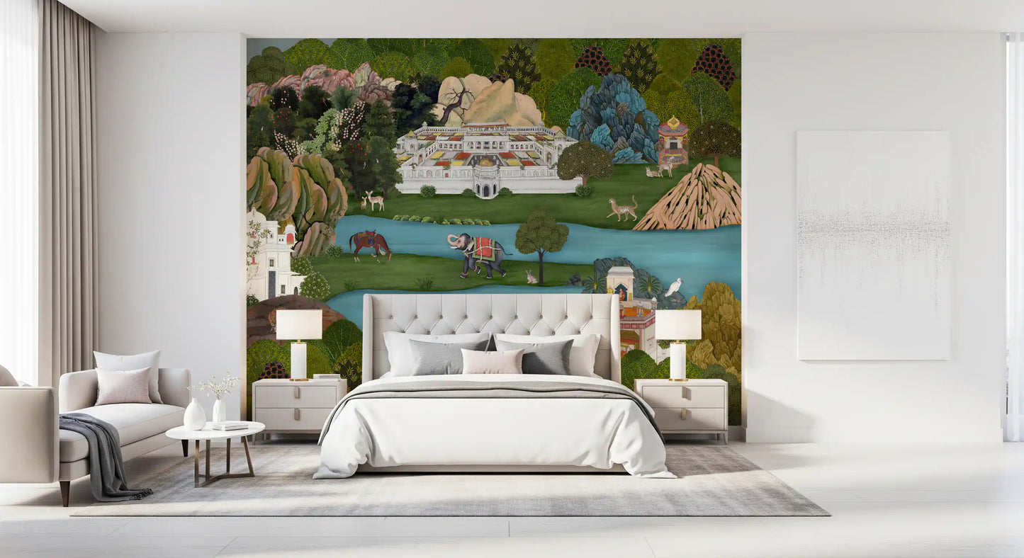 Mughal Oasis Landscape Wall Mural
