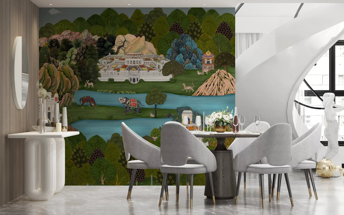 Mughal Oasis Landscape Wall Mural