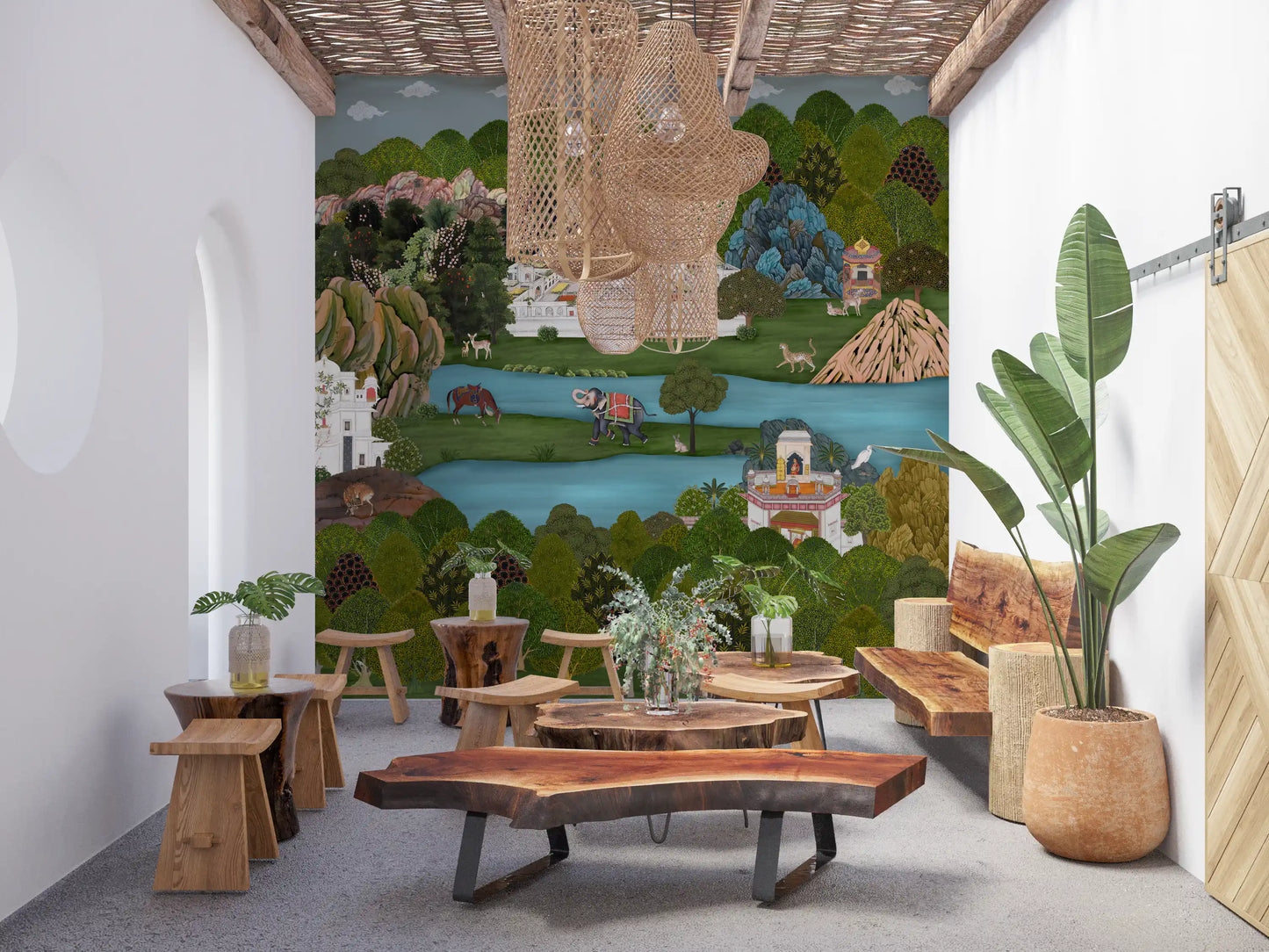 Mughal Oasis Landscape Wall Mural