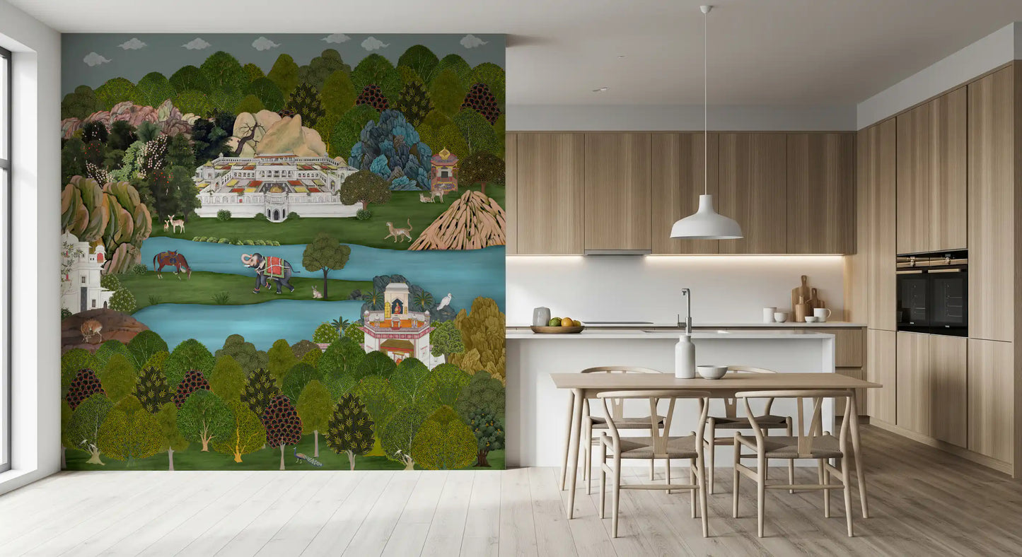 Mughal Oasis Landscape Wall Mural
