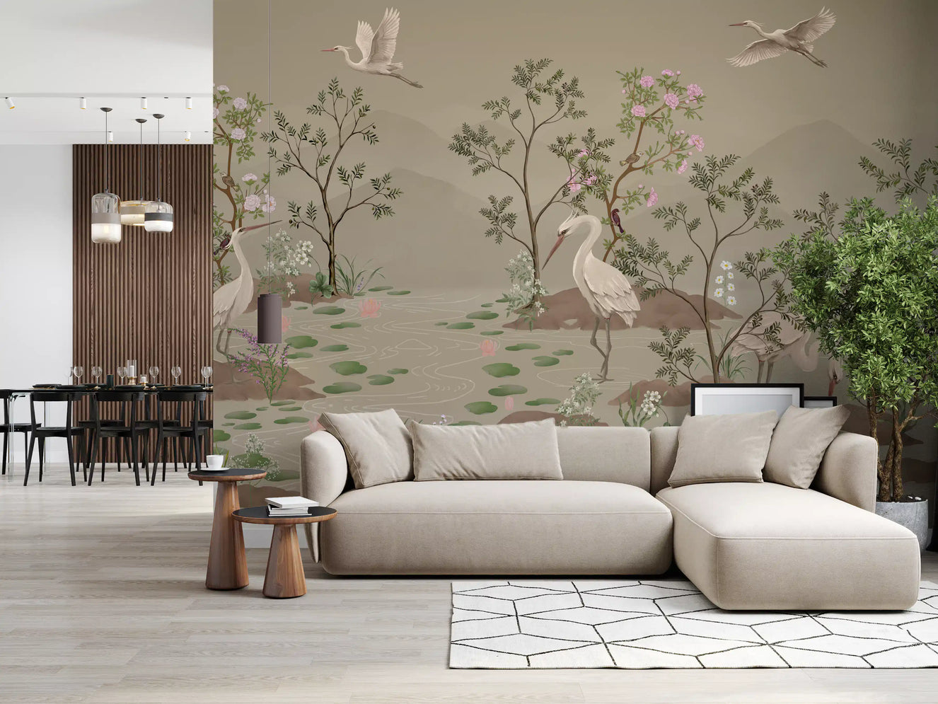 Ethereal Water Bloom Wall Mural