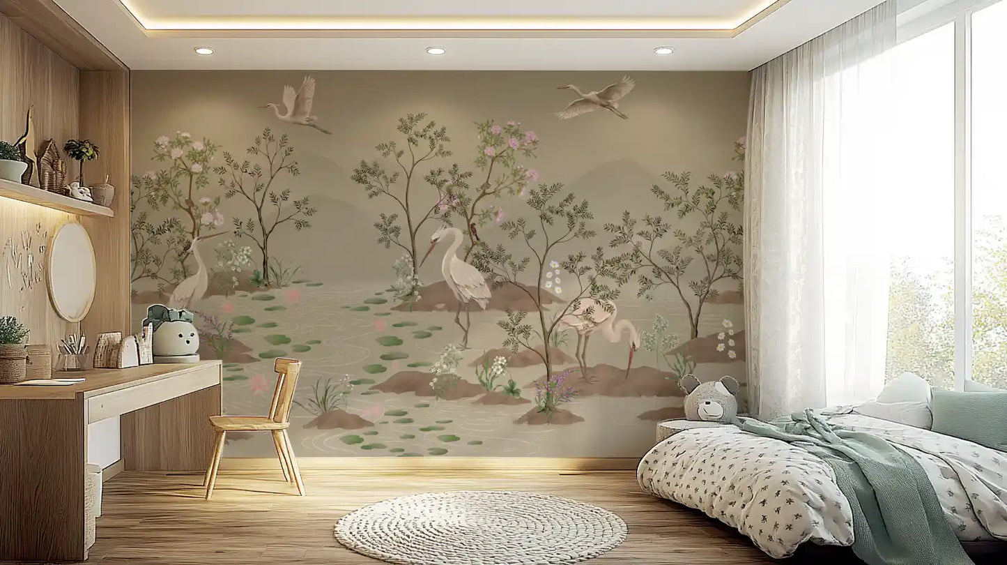 Ethereal Water Bloom Wall Mural