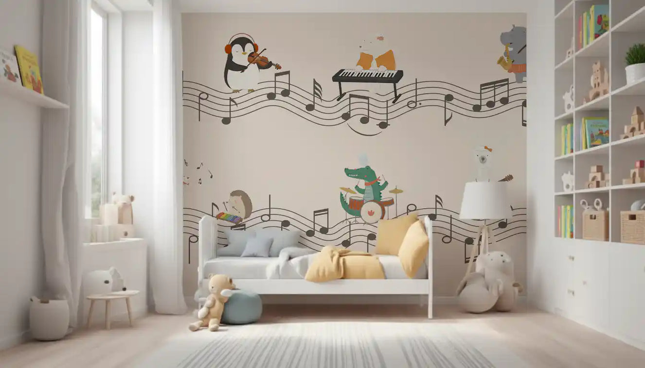 Harmonious Animal Band Wall Mural
