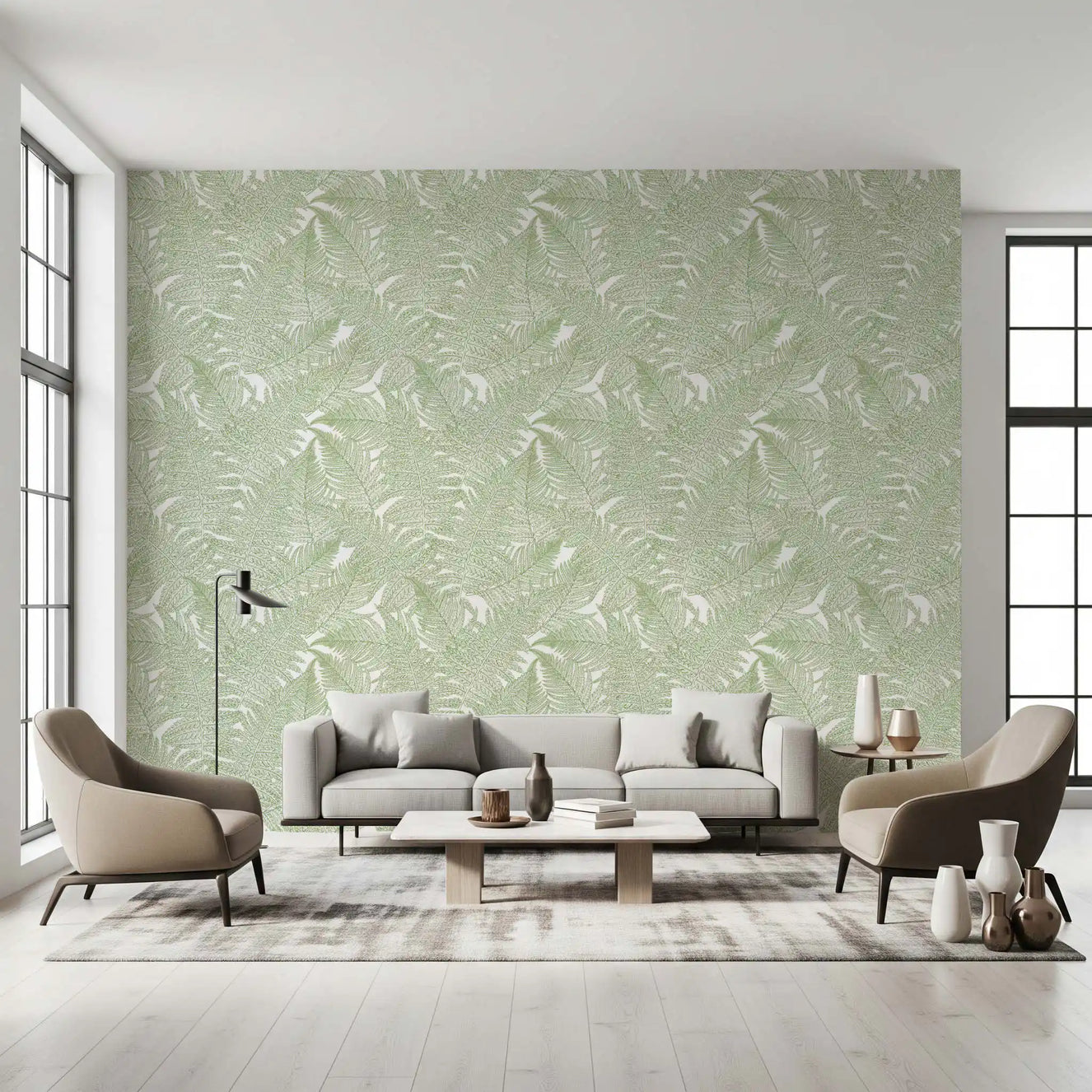Serene wallscapes: Fern Wallpaper⁠