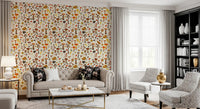 Wild Mushroom Wallpaper gives an entryway a laid-back, country-cosy feel.