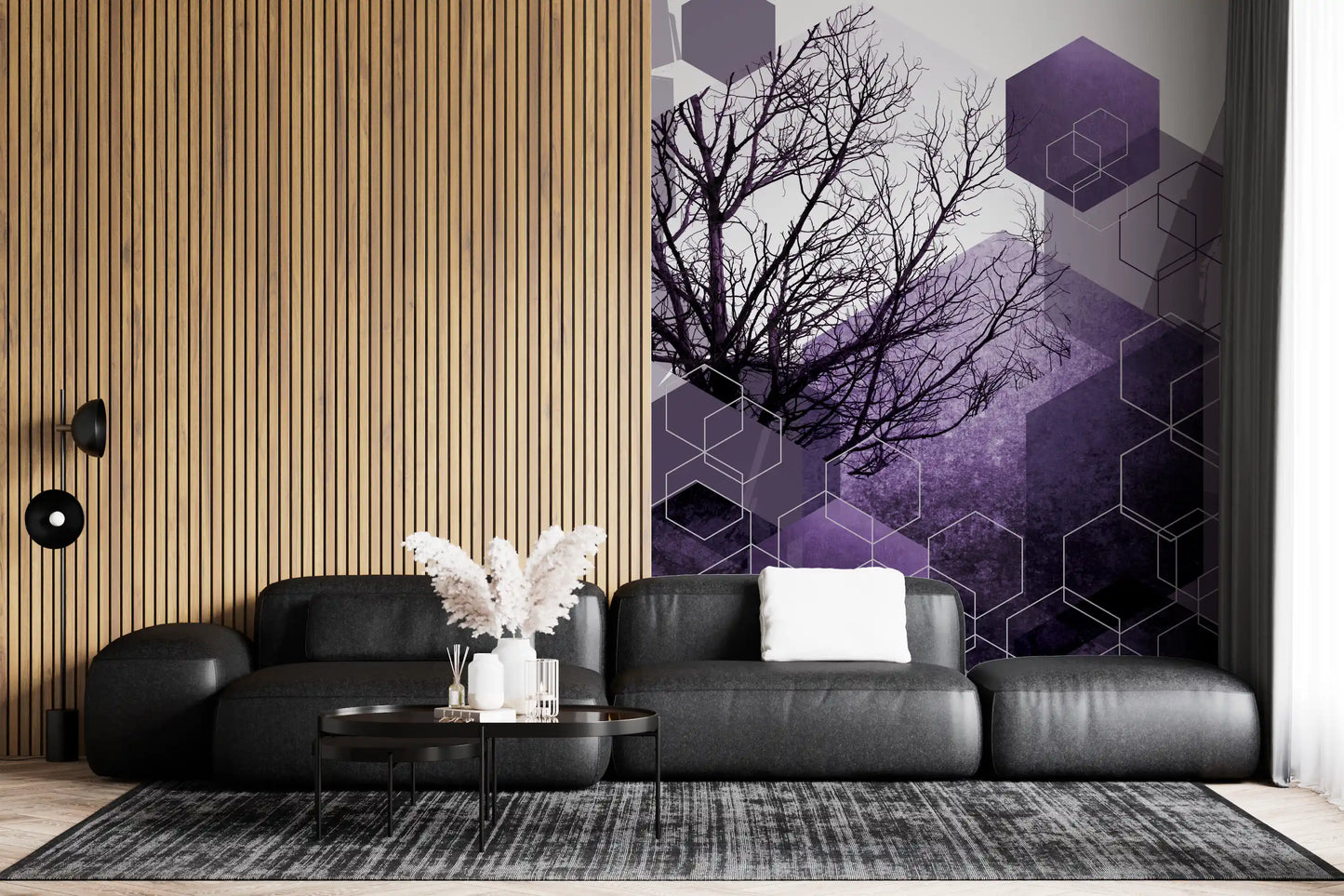 Shadowed Geometry Wall Mural