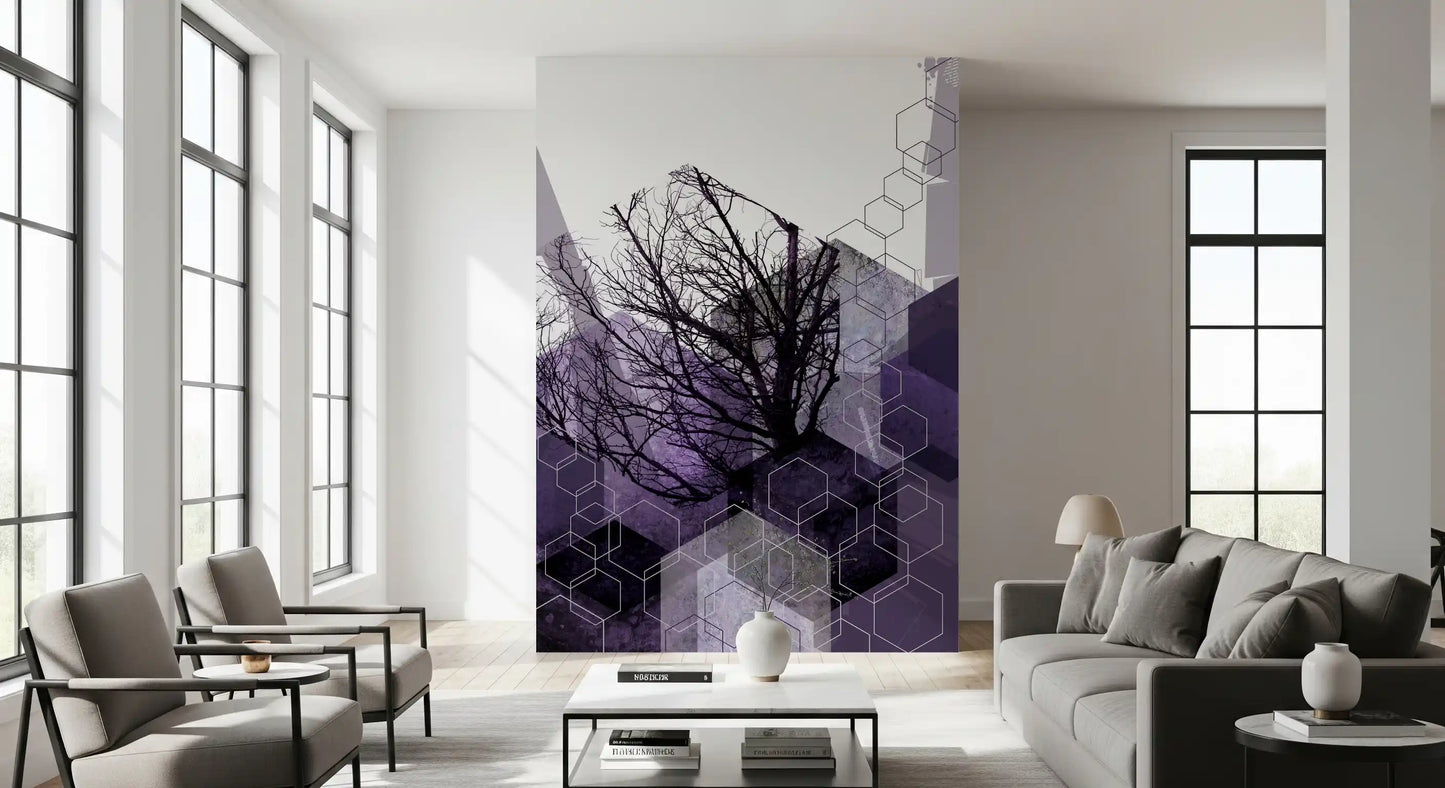 Geometric Arbor Veil Wall Mural