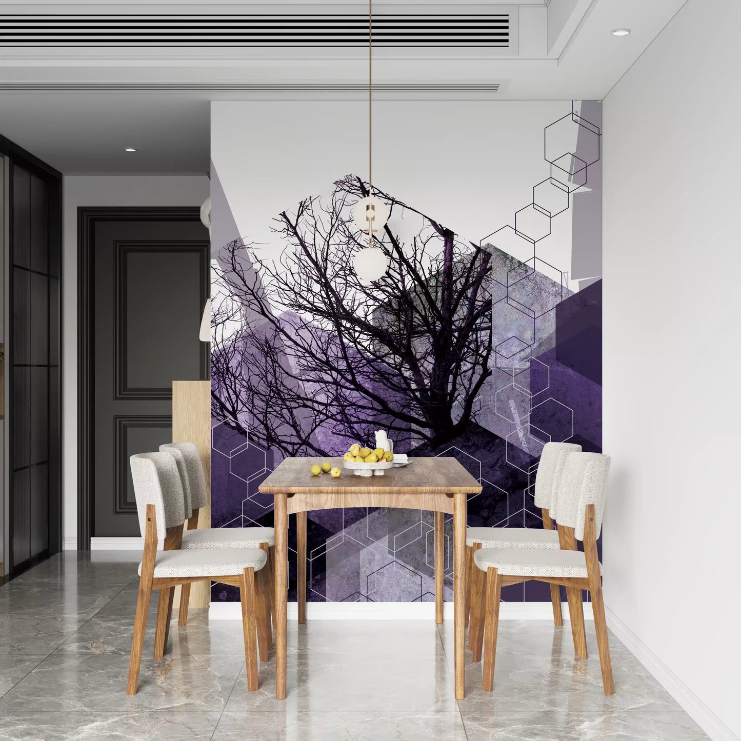 Geometric Arbor Veil Wall Mural