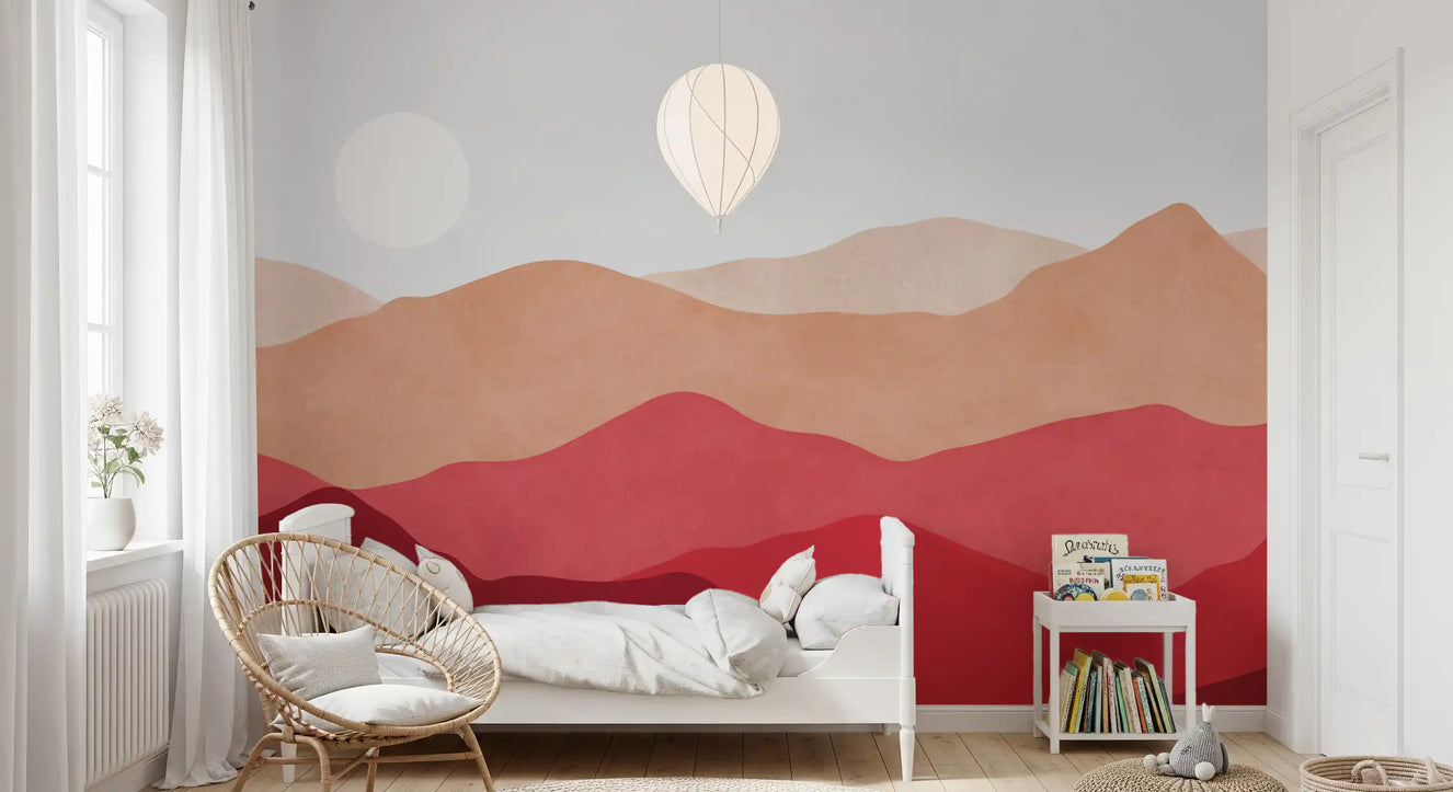 Crimson Horizon Vista Wall Mural