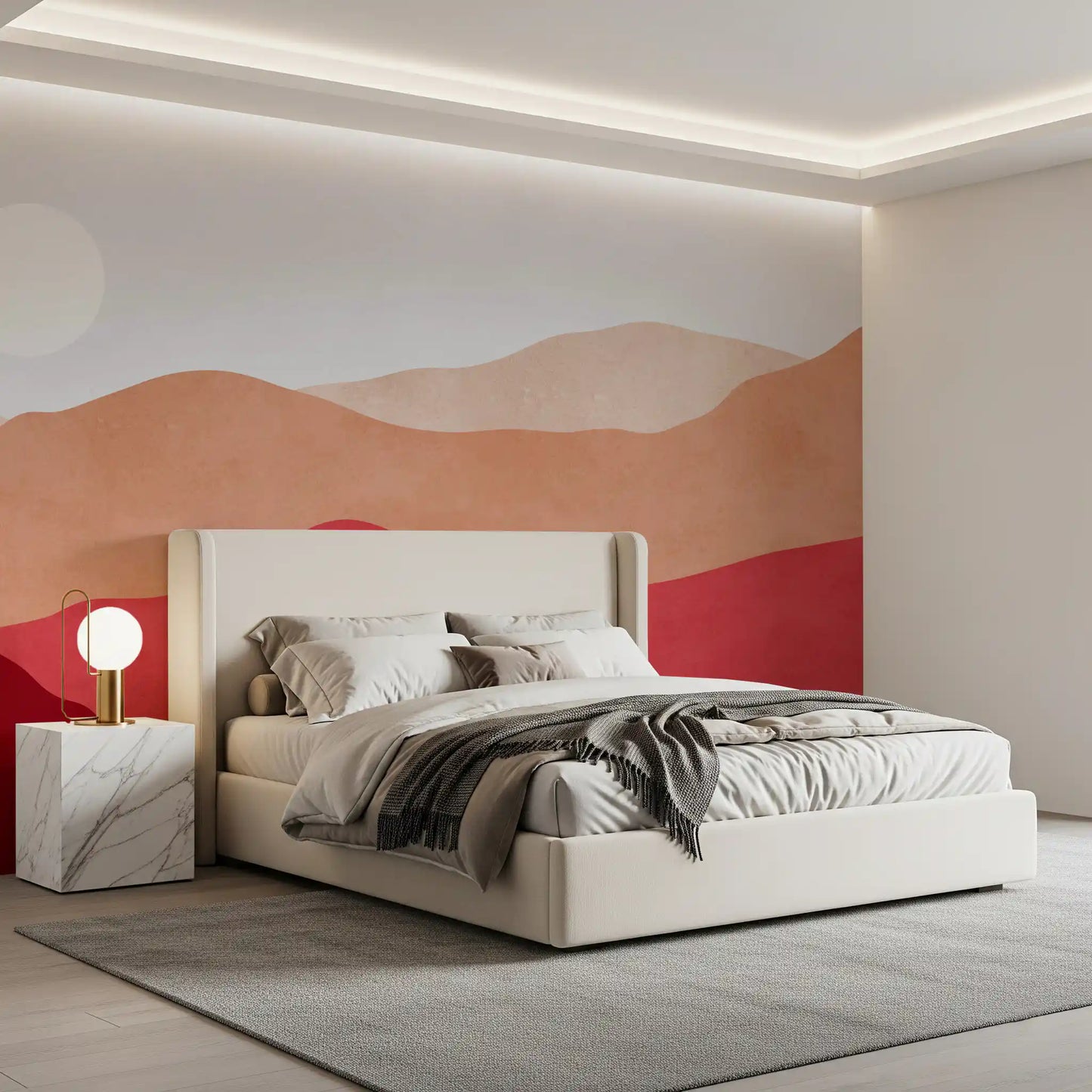 Crimson Horizon Vista Wall Mural
