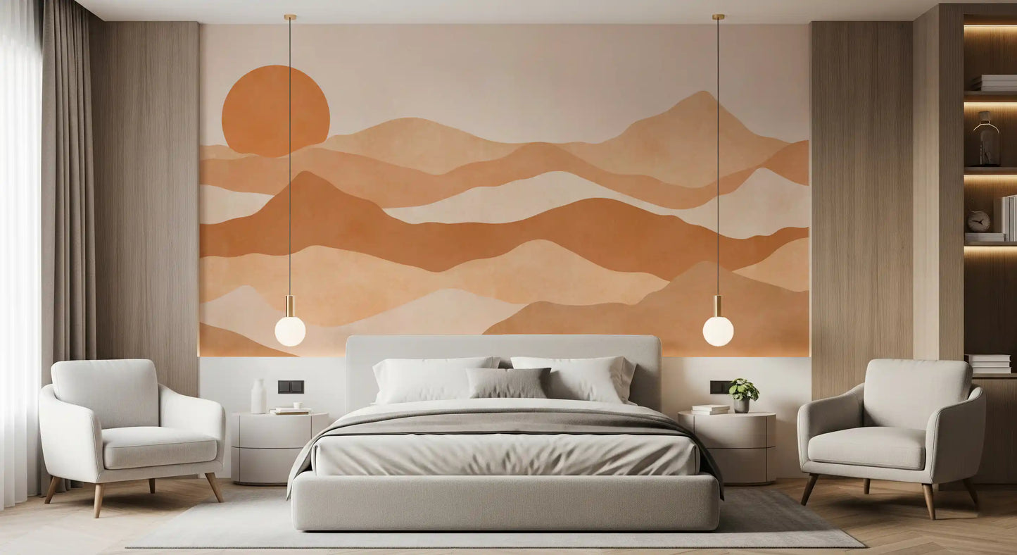 Earthen Mountain Layers Wall Mural