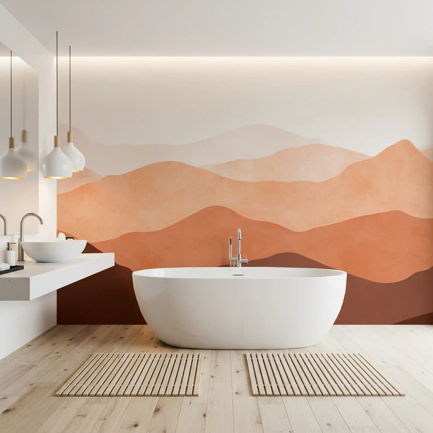 Earthy Ridge Panorama Wall Mural