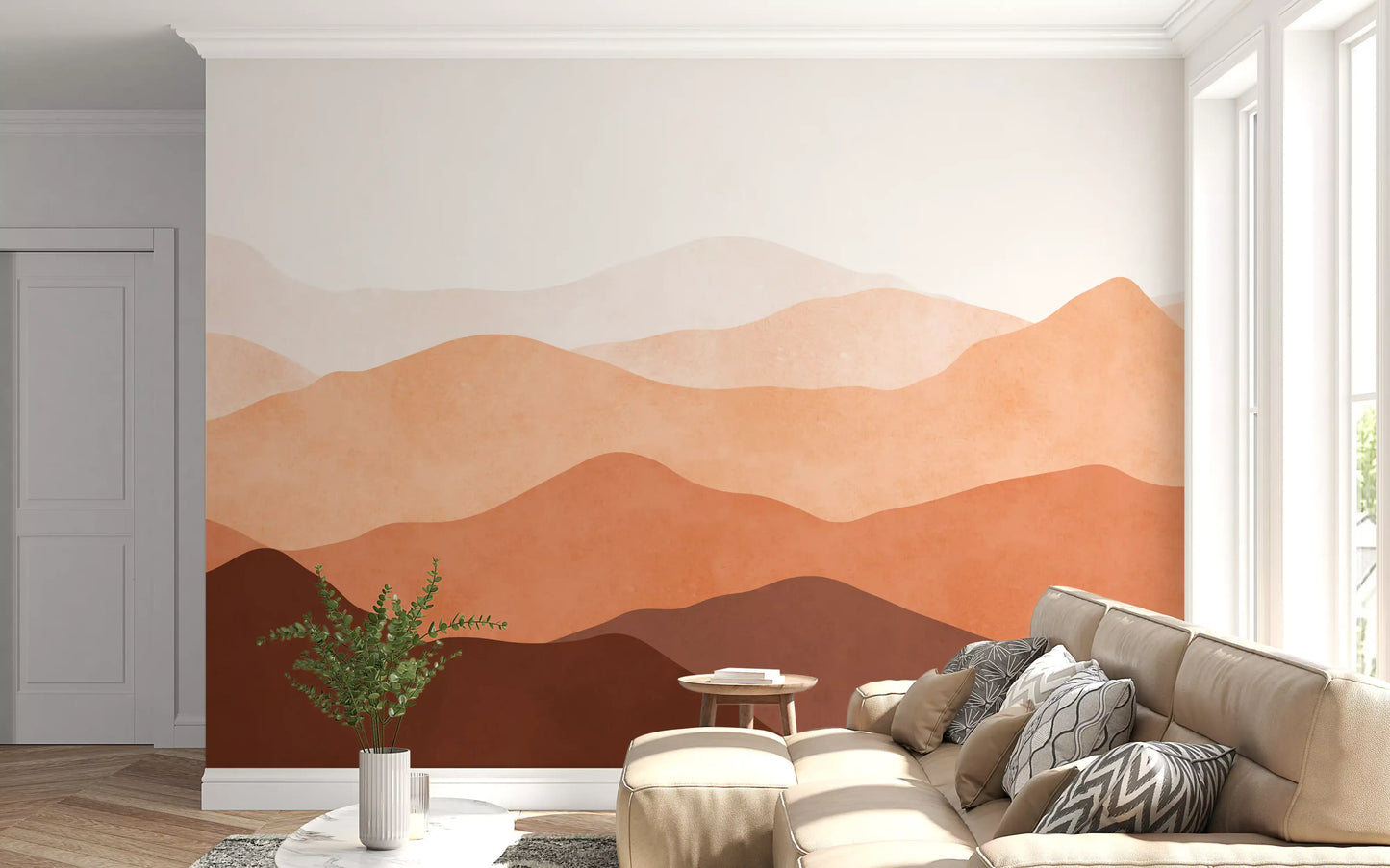 Earthy Ridge Panorama Wall Mural