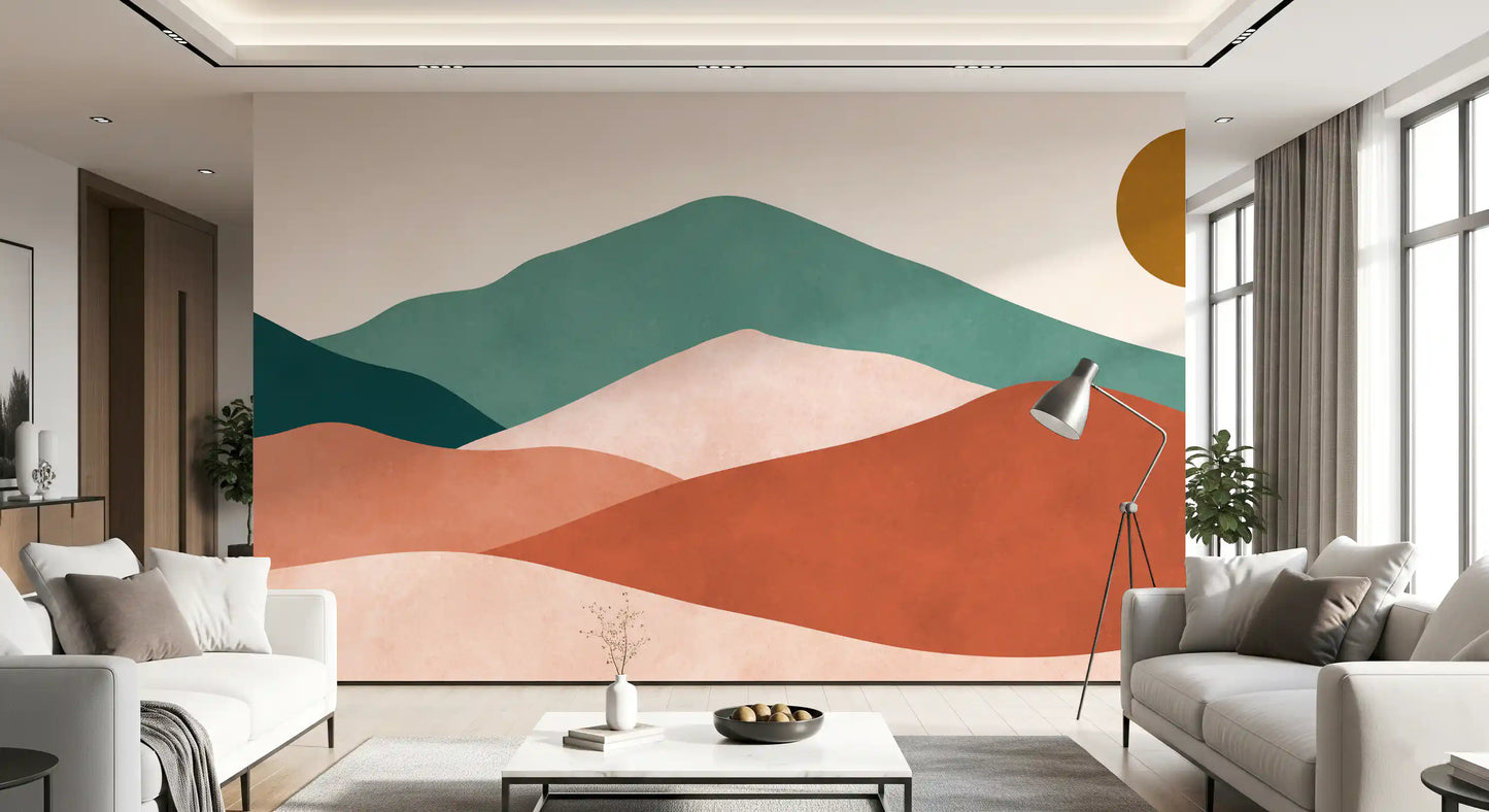 Desert Horizon Layers Wall Mural