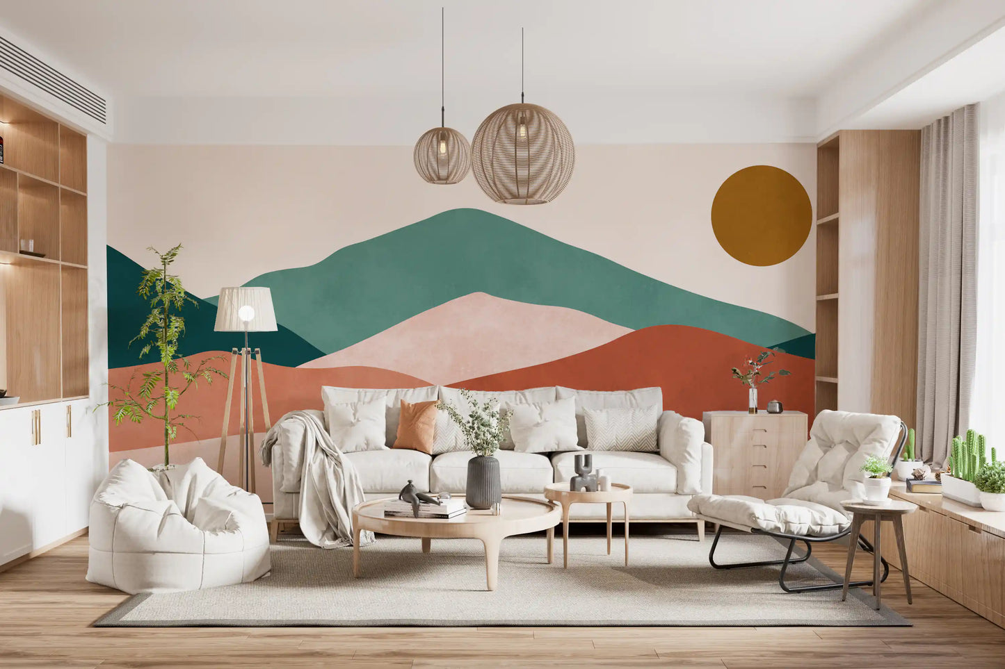 Desert Horizon Layers Wall Mural