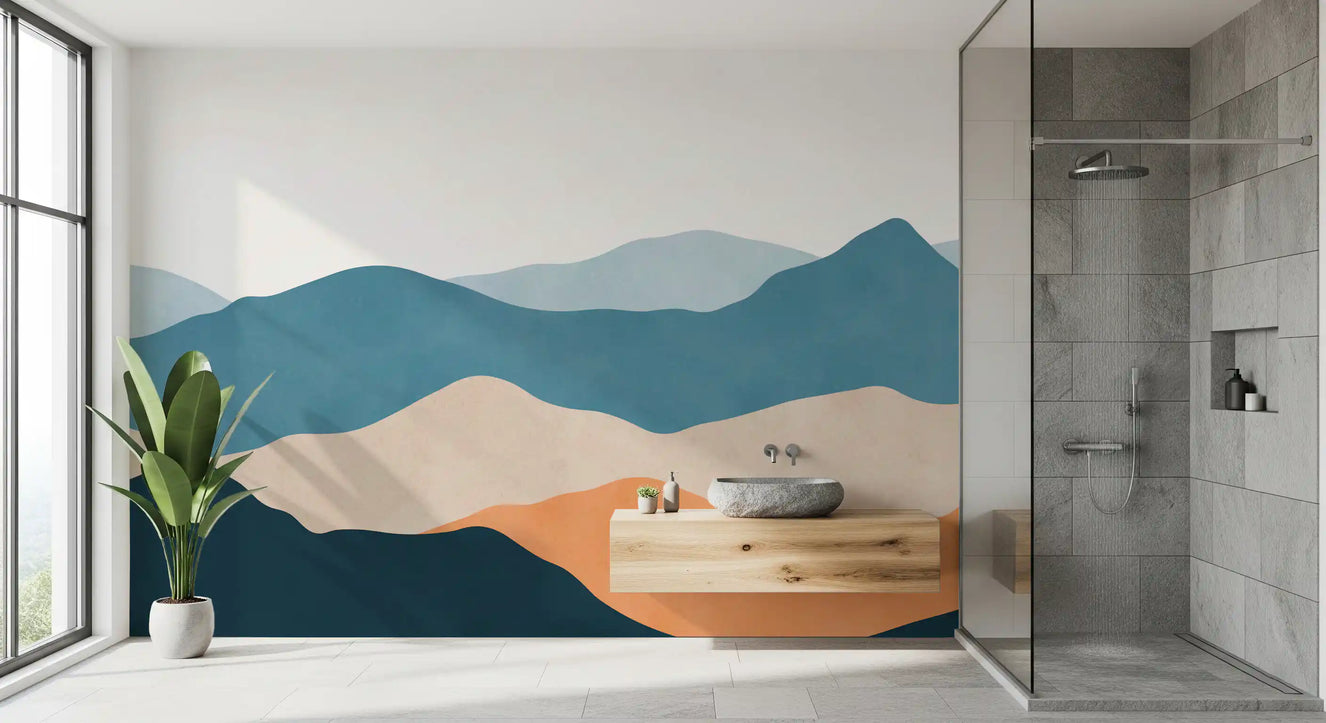 Desert Horizon Layers Wall Mural