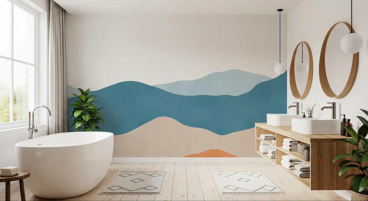 Desert Horizon Layers Wall Mural